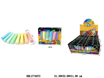 圆形圆头粉笔 6支装一小盒 24小盒装一展示盒_OBL1774973