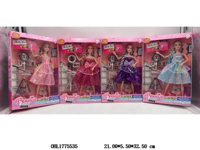 11.5寸实身活动关节芭芘套装 主体衣服1款1色 4款混装_OBL1775535