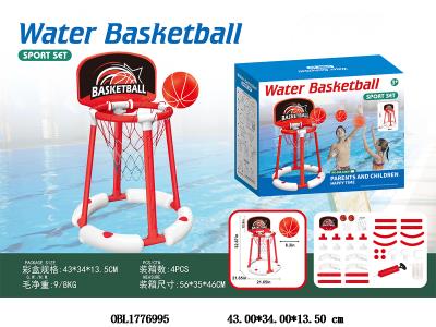 水上篮球架带篮球板套装 2个球 出厂无充气_OBL1776995