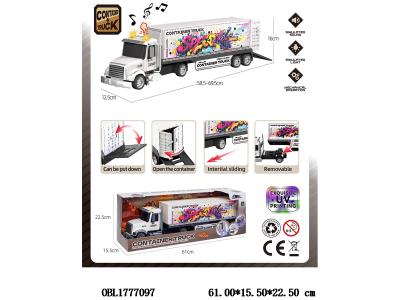 惯性集装箱运输车带声光 3*AG13包电_OBL1777097