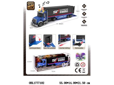 惯性集装箱运输车带声光 3*AG13包电_OBL1777102