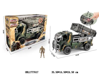 滑行导弹车军事套装带灯光声音 2*AG13包电_OBL1777617