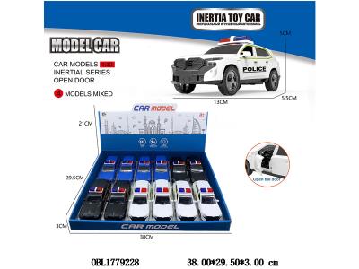 惯性警车 可开门 12只装一展示盒 3色混装_OBL1779228