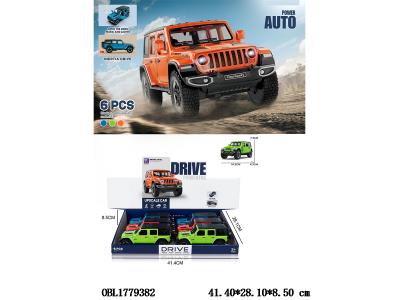 惯性车带灯光声音 可开门 3*AG13包电 3色混装 6只装一展示盒_OBL1779382