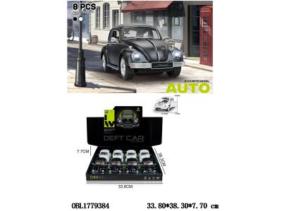 惯性甲壳虫车带灯光声音 可开门 3*AG13包电 2色混装 8只装一展示盒_OBL1779384