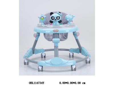 学步车带音乐 一键折叠 蓝 绿 粉红3色混_OBL114734Y