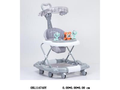 学步车带音乐 带篷 加推把 蓝 灰 粉红3色混_OBL114740Y