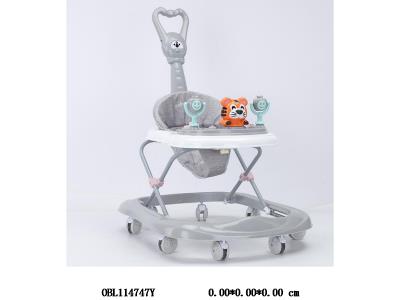 学步车带音乐 加推把 蓝 灰 粉红3色混_OBL114747Y