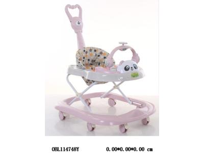 学步车带音乐 加推把 蓝 绿 粉红3色混_OBL114748Y