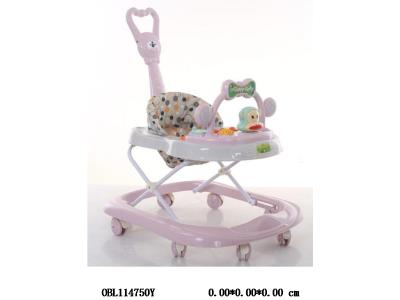 学步车带音乐 加推把 蓝 绿 粉红3色混_OBL114750Y