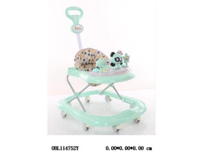 学步车带音乐 加推把 蓝 绿 粉红3色混_OBL114752Y