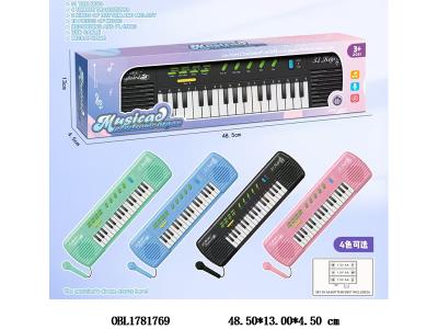31键多功能电子琴带话筒 USB线 3*AA不包电 4色混装_OBL1781769