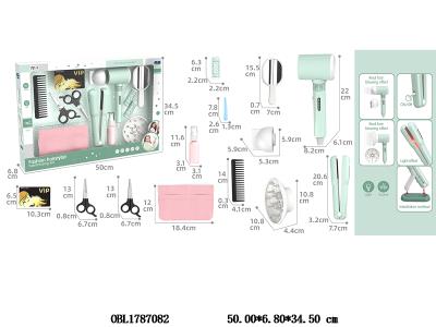 美发套装 直发棒带灯光音效 2*AAA不包电 吹风筒3*AAA不包电_OBL1787082