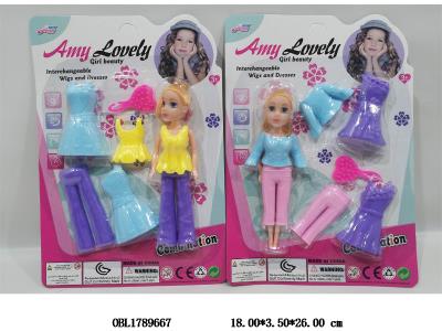 7寸实身芭芘套装 2款混装 主体衣服多款多色混装_OBL1789667