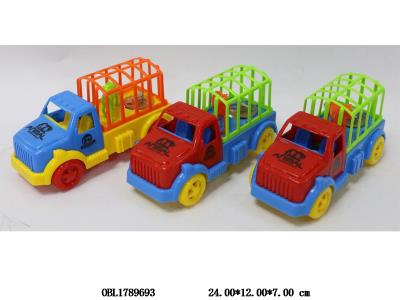 拉线车载硬料动物套装带灯光 2*AG3包电 可装搪 三款三色混装_OBL1789693