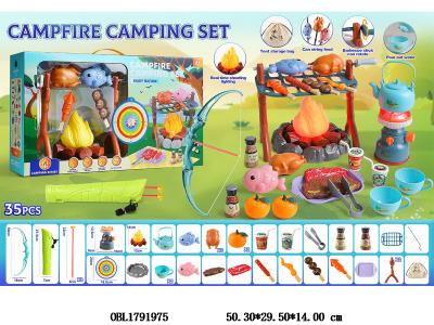 户外露营套装带灯光声音 火堆3*AA不包电 煤气炉2*AA不包电_OBL1791975