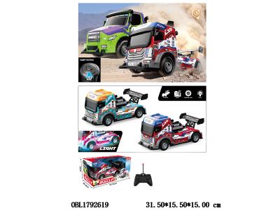 四通遥控车带灯光声音 车身4*AA不包电 遥控2*AA不包电 27频率 3色混装_OBL1792619