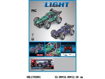 4通遥控车带灯光配USB线 车身3.7V包电 遥控器2*AA不包电 2色混装 27频率_OBL1792891