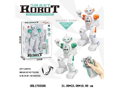 智能机器人 配USB线 机身3.7V包电 遥控器2*AA不包电 2色混装_OBL1793586