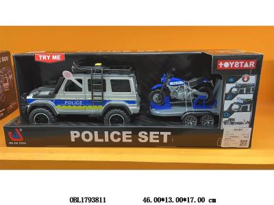 惯性越野车带灯光声音 拖摩托车 3*AG13包电_OBL1793811