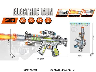 电动枪带闪光音乐喷雾 3*AA不包电 2色混装_OBL1794251
