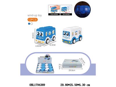 惯性警车带灯光 2*AG3包电 2色混装 12只装一展示盒_OBL1794389