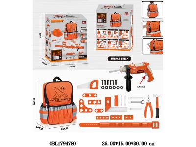 电动冲击钻套装 配书包 2*AA不包电_OBL1794780