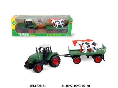 滑行农夫拖车 载2只硬料动物_OBL1796151