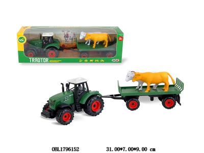 滑行农夫拖车 载2只硬料动物_OBL1796152