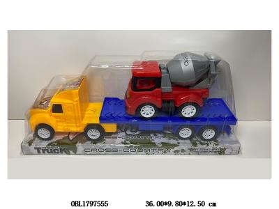 惯性平板车 载惯性搅拌车车 车头颜色2色混装_OBL1797555