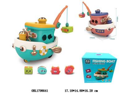 中英文版 电动益智钓鱼船 3*AA不包电 2色混装_OBL1798641