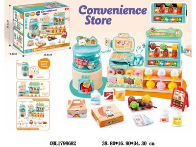 多功能收银台/烤架/便利店套装带灯光声音 5*AA不包电_OBL1798682