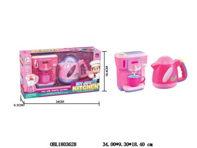 家用电器套装 带灯光/音乐 咖啡机/水壶各2*AA不包电_OBL1803628