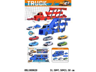 弹射收纳车配3只滑行车 1个弹射器 大车2色混装 车仔款式随机_OBL1809620