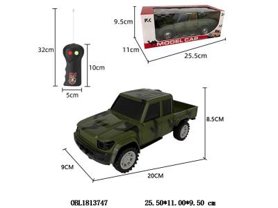 二通遥控车 车身2*AA不包电 遥控器3*AA不包电 27频率 绿色/沙漠色混装_OBL1813747