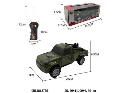 二通遥控车 车身2*AA不包电 遥控器3*AA不包电 27频率 绿色/沙漠色混装_OBL1813756
