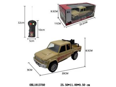 二通遥控车带灯光 车身2*AA不包电 遥控器3*AA不包电 27频率 白色/沙漠色混装_OBL1813760