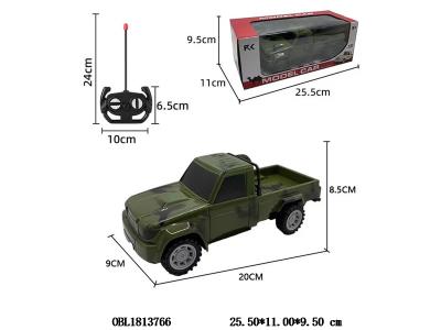 四通遥控车 车身2*AA不包电 遥控器3*AA不包电 27频率 绿色/沙漠色混装_OBL1813766