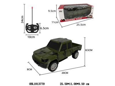 四通遥控车 车身2*AA不包电 遥控器3*AA不包电 27频率 绿色/沙漠色混装_OBL1813770
