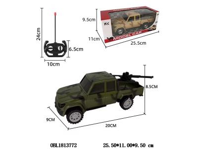 四通遥控车 车身2*AA不包电 遥控器3*AA不包电 27频率 绿色/沙漠色混装_OBL1813772
