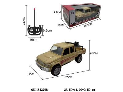 四通遥控车带灯光 车身2*AA不包电 遥控器3*AA不包电 27频率 白色/沙漠色混装_OBL1813798