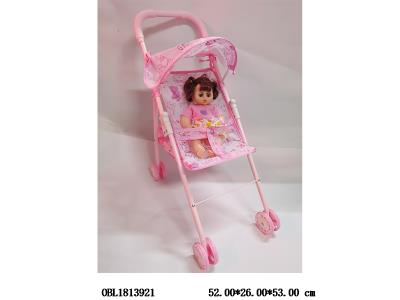 公仔铁制推车配空身公仔 PP卡头袋_OBL1813921