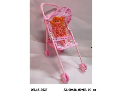 公仔铁制推车配空身公仔 PP卡头袋_OBL1813923