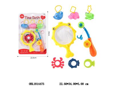 3只装搪胶动物套装配钓竿/网捞_OBL1814475