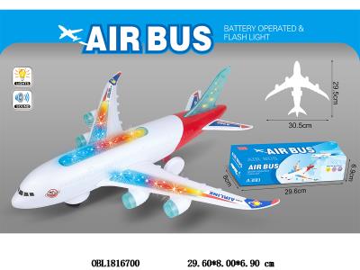 电动飞机带灯光音乐 3*AA不包电_OBL1816700