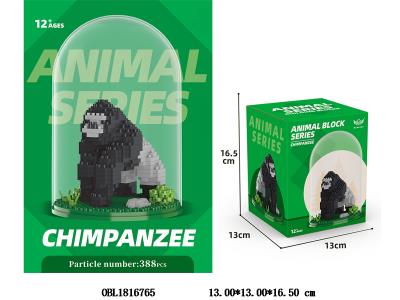 益智微颗粒积木 黑猩猩 388PCS_OBL1816765