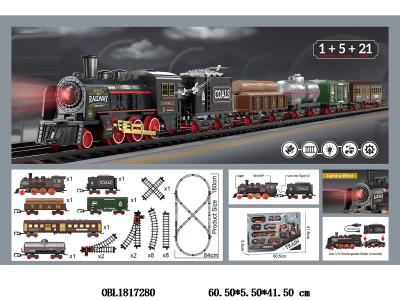 电动轨道火车套装带灯光音乐 配USB线 3.7V锂电池包电_OBL1817280