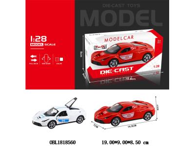 1:28仿真合金回力警车 2款混装 可开门_OBL1818560