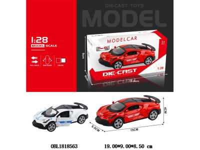 1:28仿真合金回力警车 2款混装 可开门_OBL1818563