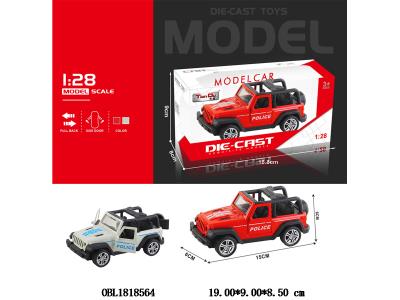 1:28仿真合金回力警车 2款混装 可开门_OBL1818564